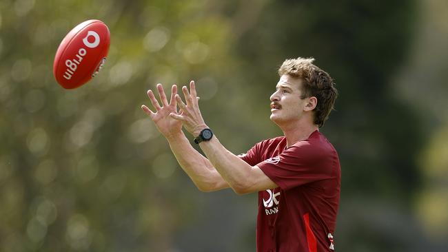 New draftee Riley Bice during a Sydney Swans training session for 1-4 year players at Bat and Ball oval on November 27, 2024.. Photo by Phil Hillyard (Image Supplied for Editorial Use only - **NO ON SALES** - Â©Phil Hillyard )