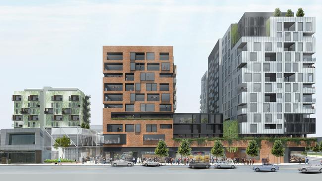 An artist’s impression of the three Preston Market towers, which Darebin Councillors voted not to approve.