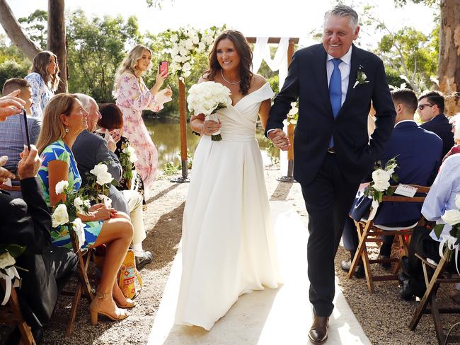 SUNDAY TELEGRAPH - 27/3/21Radio star Radio Hadley marries his fiance Sophie Baird at Saddles in Mt White this afternoon. Picture: Sam Ruttyn