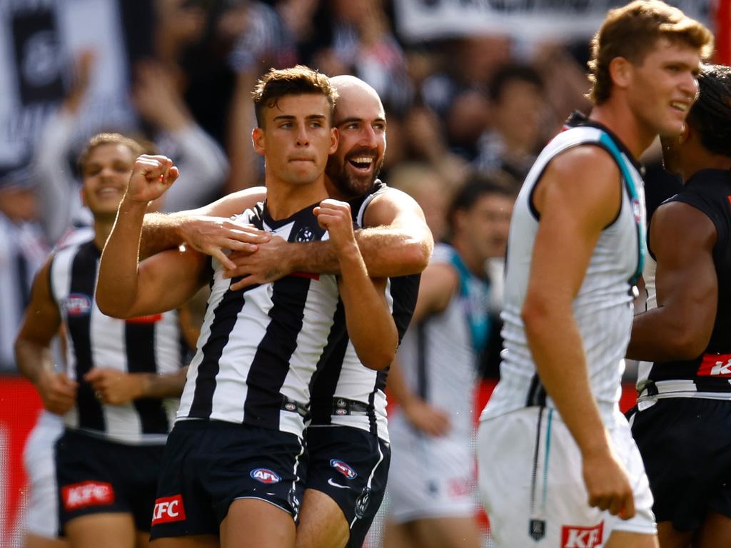 Stopping Nick Daicos will be a huge task for Port Adelaide. Picture: Michael Willson/AFL Photos via Getty Images