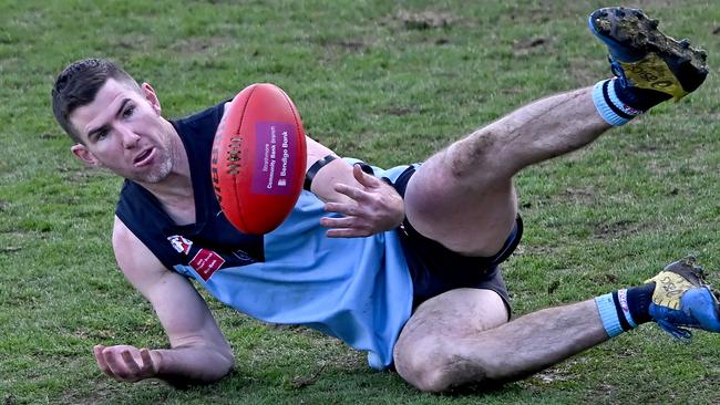 Aberfeldie’s Zach Hislop during the EDFL Premier Division grand final. Picture: Andy Brownbill