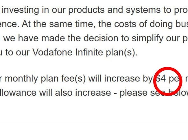 Vodafone has made changes to its payments