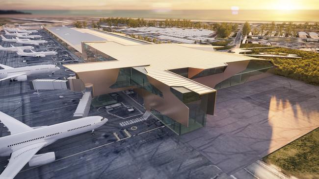 An artist’s impression of the Gold Coast Airport.