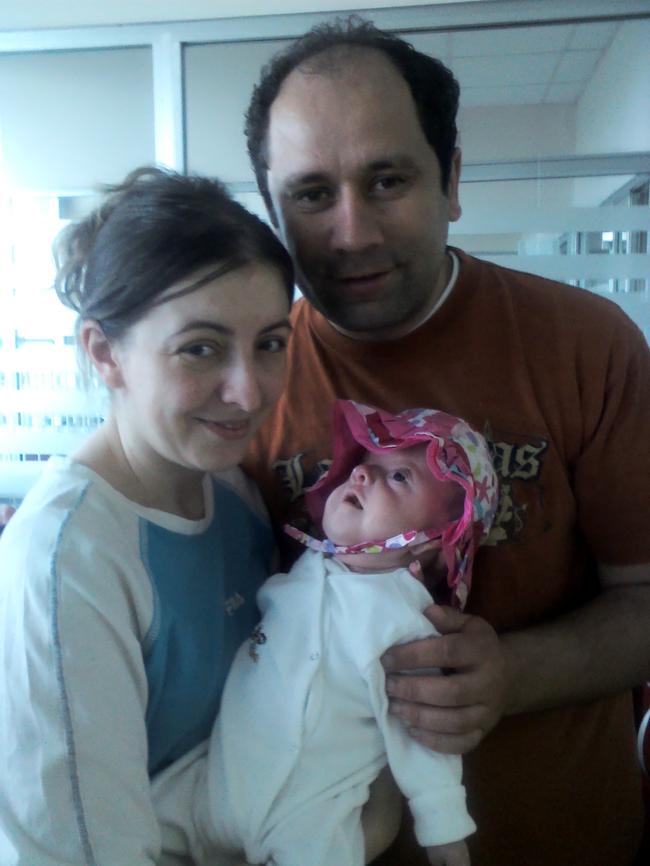 Jasmina and Ivica Cukovic with daughter Julija.