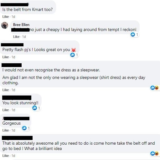 After sharing her unique creation to Facebook, hundreds of women commented, praising Bree for on her creativity. Picture: Facebook/IKEA, Kmart, Target, Big W, Aldi, etc