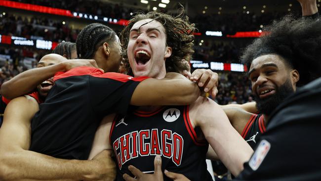 Josh Giddey’s gamewinner game back to bite the Bulls. (Photo by Michael Reaves/Getty Images)