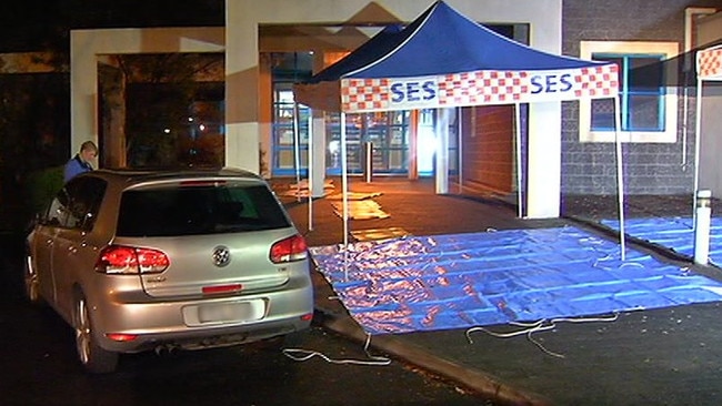 A prolonged episode of road rage has ended in violence outside Glen Waverley police station. Picture: Twitter/ABC