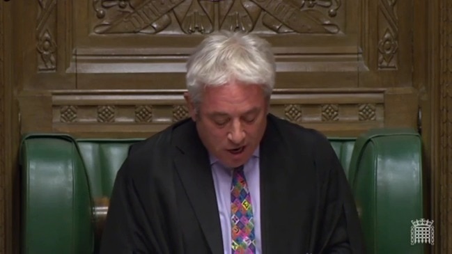 Commons speaker Bercow rejects Brexit vote