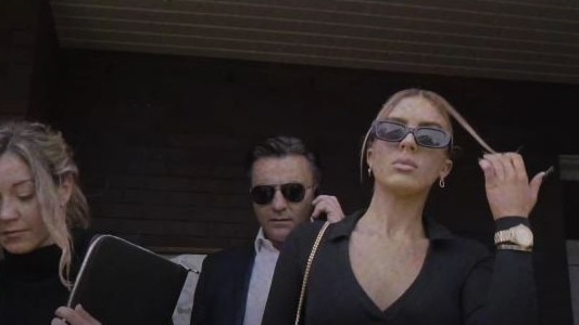 Sydney rap star Amarni depicted leaving Hornsby Local Court in her latest music video.