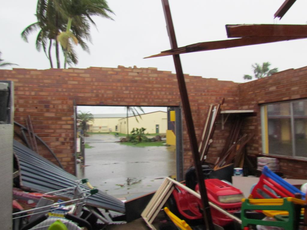 Cyclone Debbie damage in Proserpine. Picture: Peter Carruthers