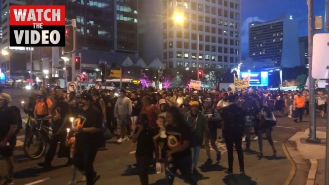 BLM protesters take to Brisbane streets