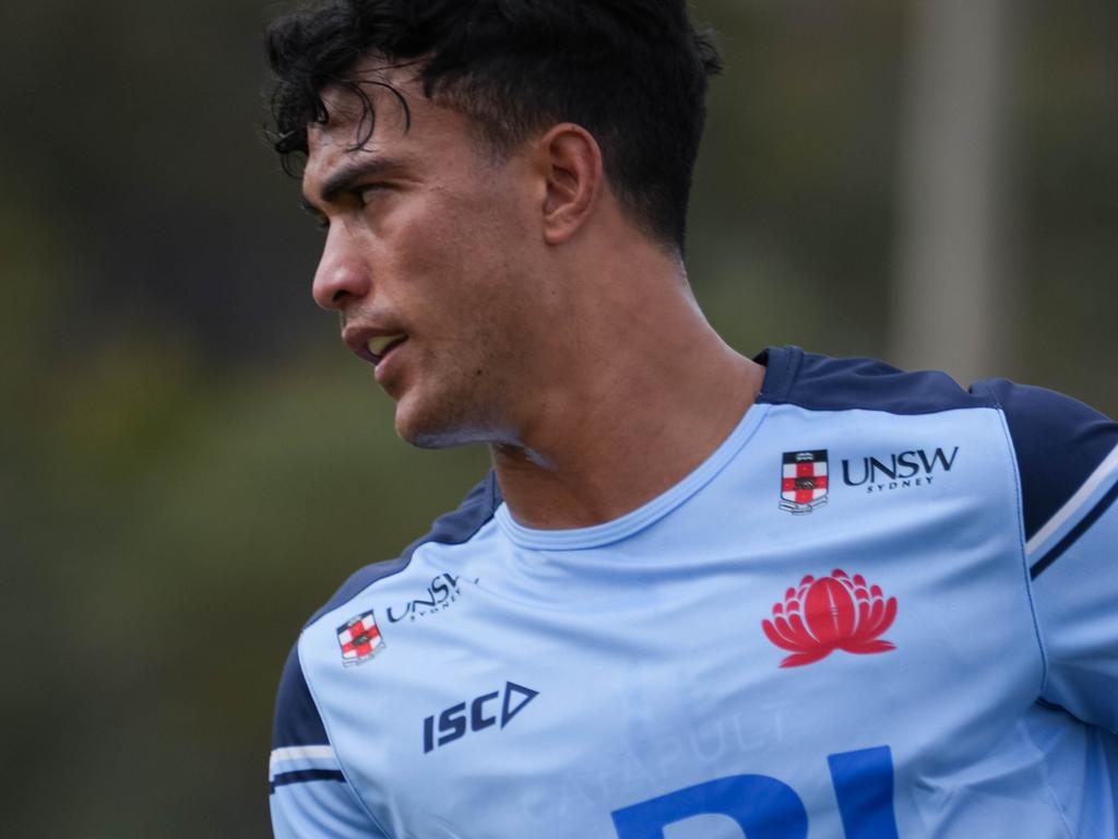 Joseph-Aukuso Suaalii training in Canberra. Picture: Rugby Australia