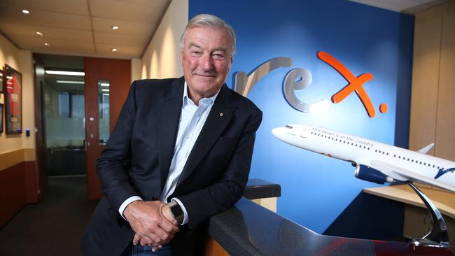 Regional Express (Rex) deputy chairman John Sharp pictured at the airline’s headquarters in Mascot, Sydney. Britta Campion / The Australian