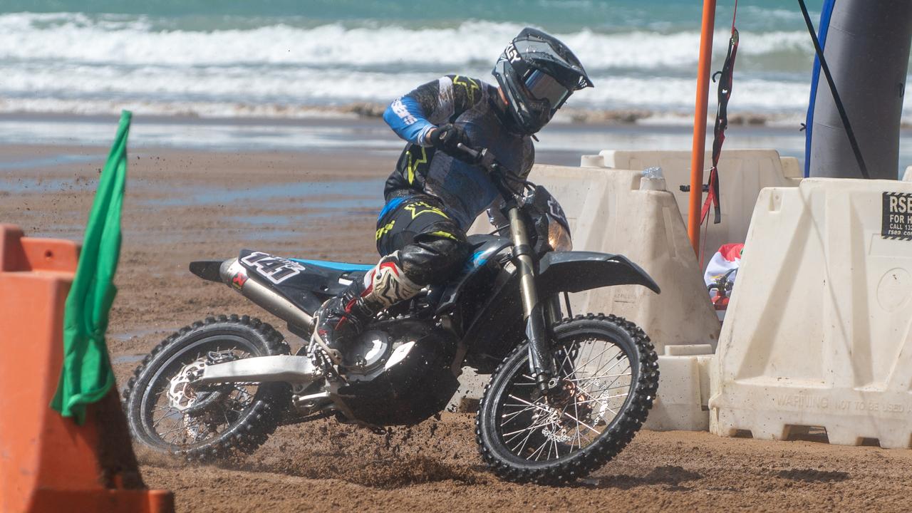 Ben Thorogood at Motorcycle Beach Races at Grasstree Beach Sunday 27 August 2023 Picture: Michaela Harlow
