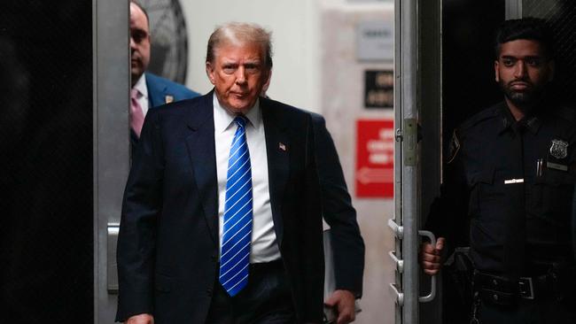 Donald Trump returns to court after a break. Picture Seth Wenig / Pool / AFP