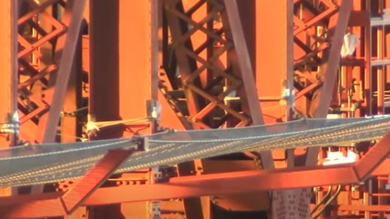 Installation of the $US224 million net has finally been completed. Picture: ABC7 News