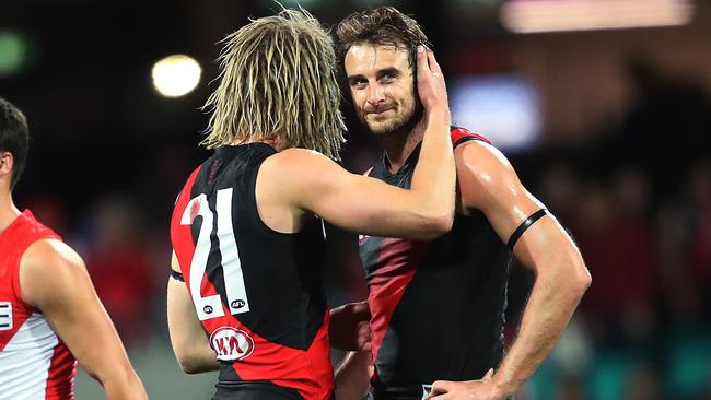 It was a disappointing end for Essendon — and retiring great Jobe Watson. Picture. Phil Hillyard