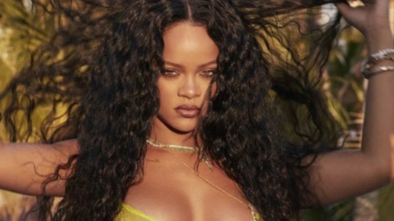 Rihanna flaunts her curves in sexy lime green lingerie for latest
