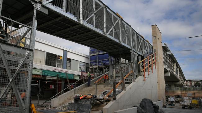 Hornsby station pedestrian bridge is finally close to being finished ...