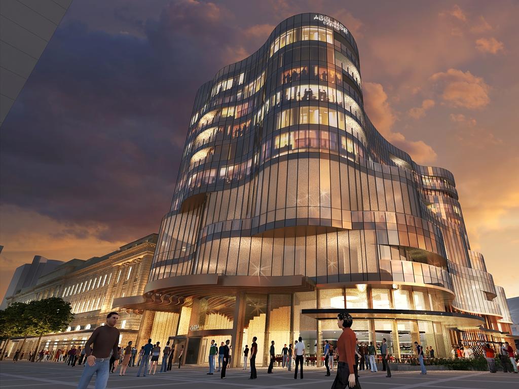 New designs for the proposed redevelopment of the Adelaide Casino have been released. Picture: SkyCity