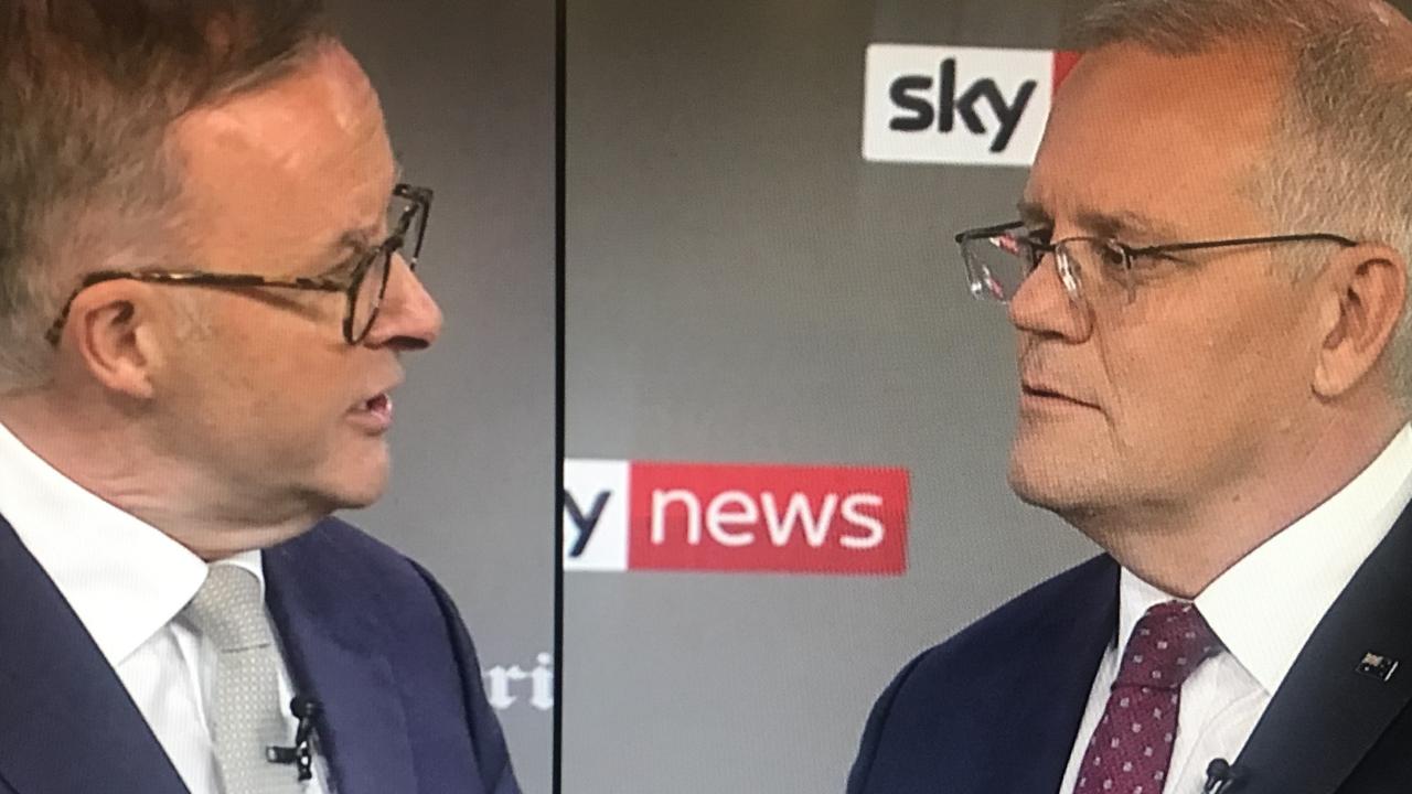 Federal Election 2022 Leaderss Debate Scott Morrison And Anthony