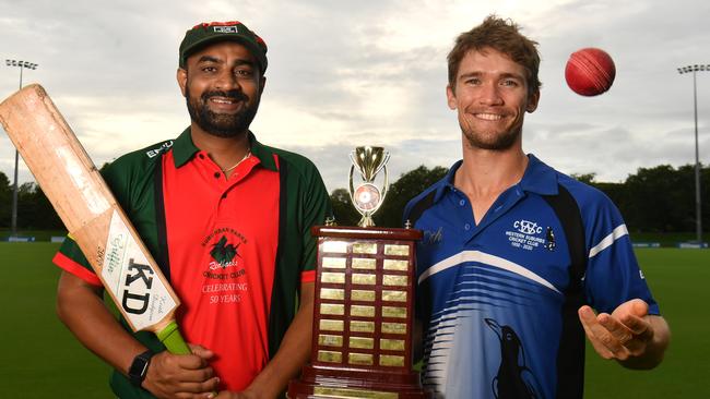 Suburban Parks Gaurav Patel and Wests Lachlan Ford are set for the Townsville Cricket A Grade finals series at Riverway. Picture: Evan Morgan