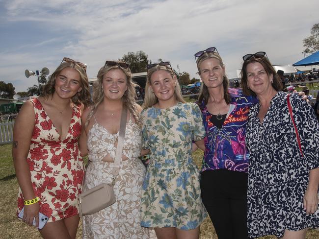 Emily Phillips, Holly Plant, Molly Mangan, Susie Plant, Jo Roberts 2024 Manangatang Cup. Picture: Noel Fisher