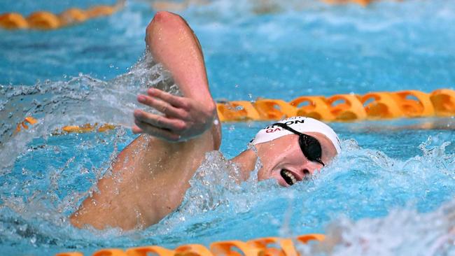 Horton in the men's 200m freestyle swimming event at the 2023 Australian World Championship Trials.