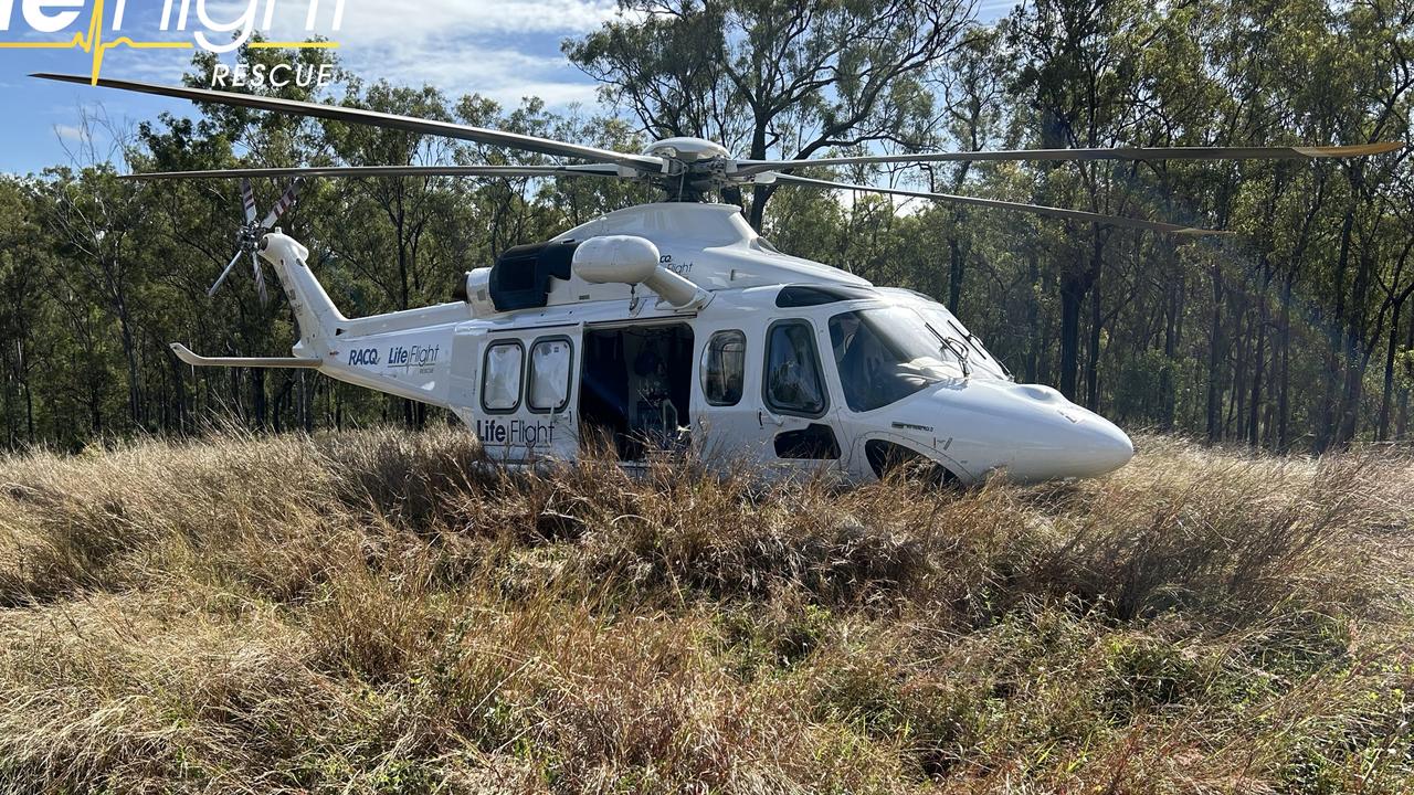 A quad bike rider was airlifted from the scene of a crash near HorseCamp to the Bundaberg base hospital on Thursday morning after suffering “significant” leg injuries.