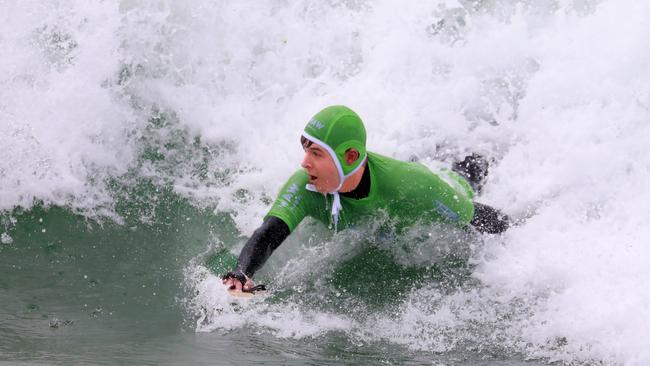 A competitor takes part in the tricks event on Saturday. Picture: Angelo Velardo