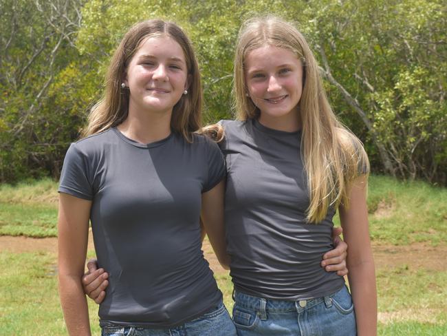 Charlee Fouracre and Josie Powell at the CQ Capras under-17s Round 1 games against the Townsville Blackhawks at Webb Park, Yeppoon, on February 15, 2025.
