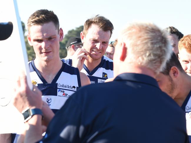 Brendon Goddard at the Pearcedale huddle. Picture: Josie Hayden