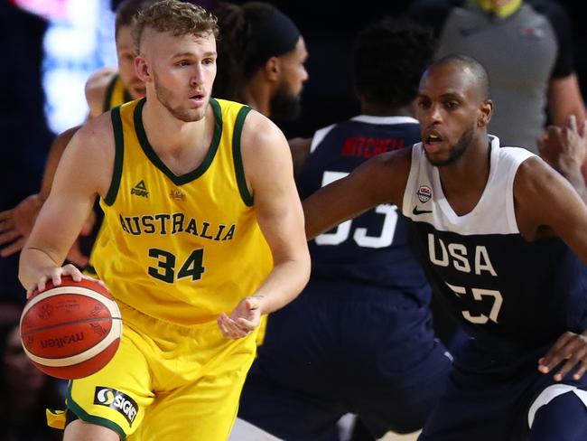 Jock Landale says Ben Simmons will take the Boomers to another level. Picture: Kelly Defina/Getty Images