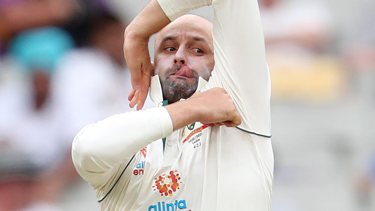 Nathan Lyon has a mountain of work ahead of him if Australia are to win the MCG Test. Picture: Michael Klein