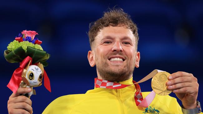 Dylan Alcott was once again the tennis standout bringing home gold at the Tokyo 2020 Paralympic Games. Picture: Getty Images