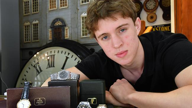 Joseph Hodges of Harrington and Co in Woolloongabba with some rare and collectable watches.Tuesday January 7, 2025. Picture, John Gass