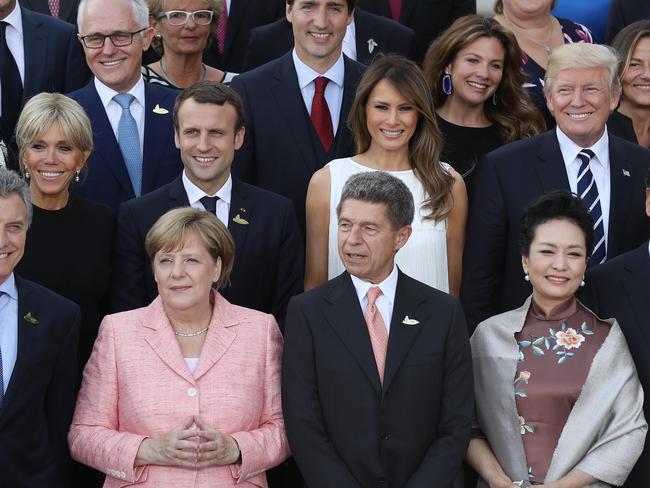 Trump looking much happier at a concert later in the evening. Picture: Photo by Sean Gallup/Getty Images.