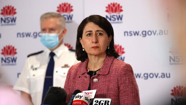 NSW Premier Gladys Berejiklian says her state’s path to freedom will put vaccinated people first. Picture: Dylan Coker