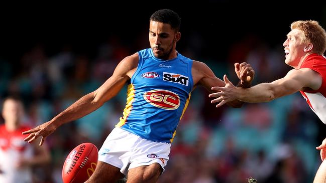 Gold Coast co-captain Touk Miller is proud of where the club is heading. Picture: Brendon Thorne / Getty Images