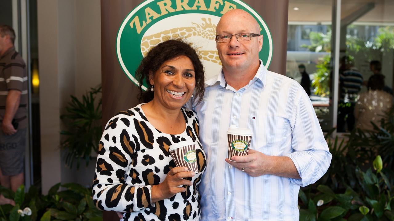 Terry and Jeanette Bambury outside their Zarraffas store in Caloundra. Picture: Contributed