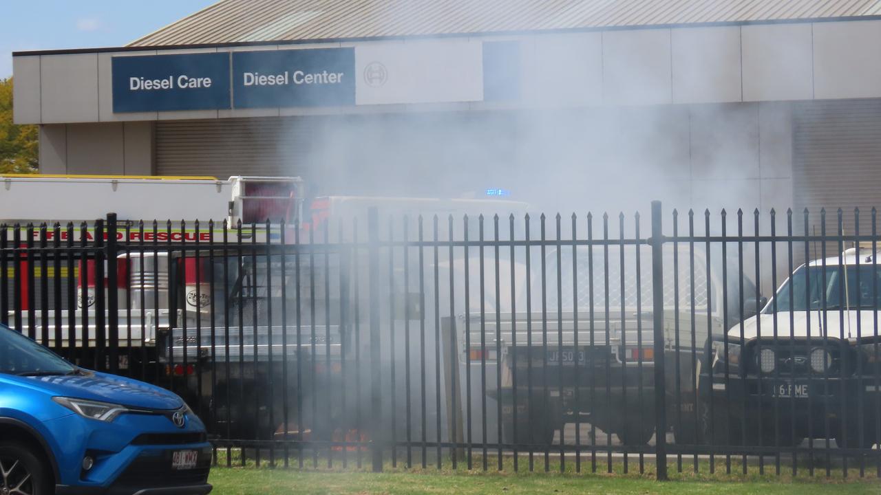 Police are treating a fire that destroyed at least one vehicle at the Diesel Care workshop as suspicious. Emergency service were called to the blaze in Pechey St about 10.30am on September 3.