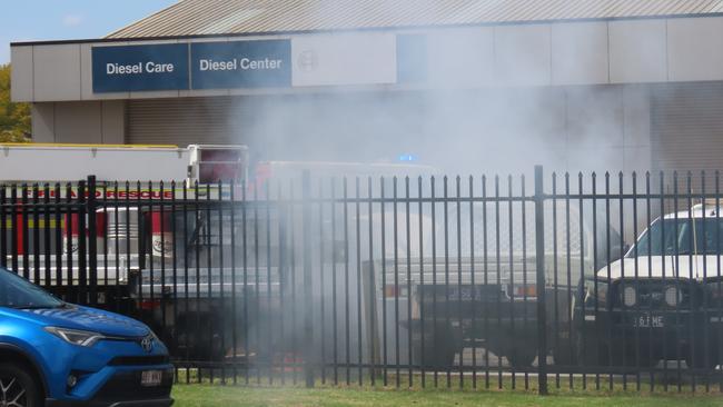 Police are treating a fire that destroyed at least one vehicle at the Diesel Care workshop as suspicious. Emergency service were called to the blaze in Pechey St about 10.30am on September 3.