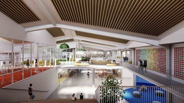 An artist impression of the interior of the proposed new senior campus at St Luke's Grammar School, Dee Why. Picture: Supplied.