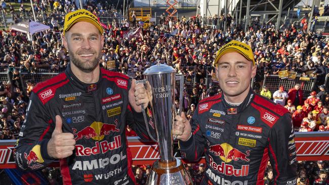 Shane van Gisbergen and co driver Richie Stanaway win the 2023 Repco Bathurst 1000, Event 10 of the Repco Supercars Championship, Mount Panorama, Bathurst, New South Wales, Australia. 8 Oct, 2023. Picture: Mark Horsburgh