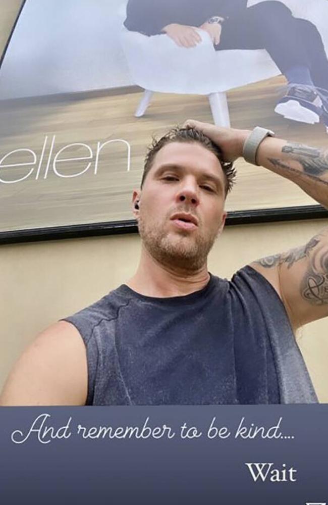 Ryan Phillippe made a dig at Ellen on his Instagram.