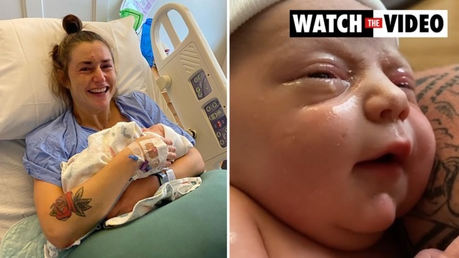Sam Loch posts video of newborn son