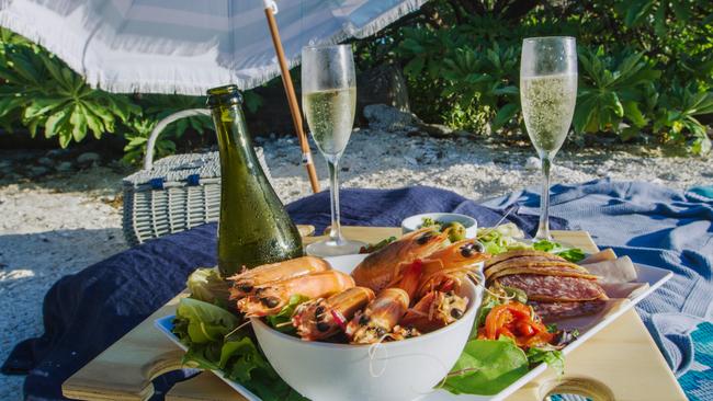 Prawn picnics on the beach are among the perks at Lady Elliot Island.