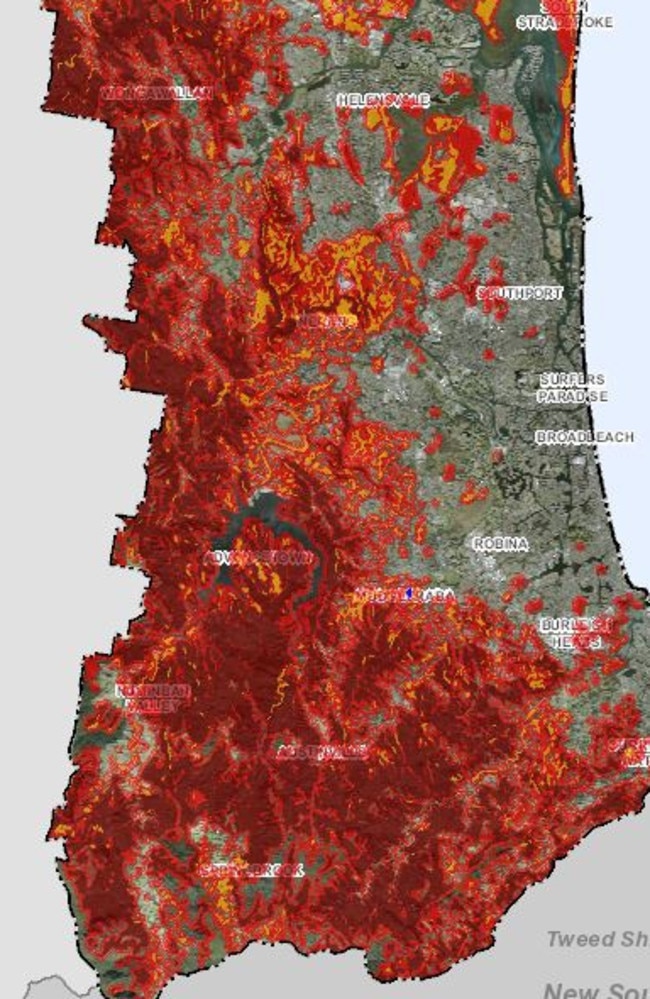 The city’s west and Hinterland are at extreme risk of fire.