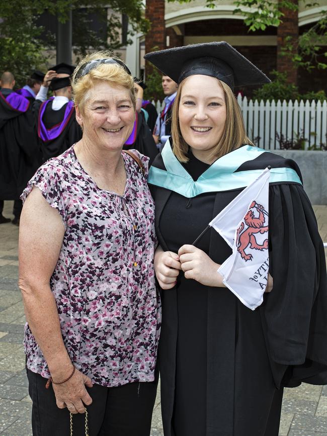 Karyn and Laura Straghan at the UTAS Graduation at Launceston. PICTURE CHRIS KIDD