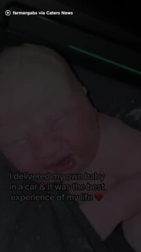 I gave birth by myself in a Skoda